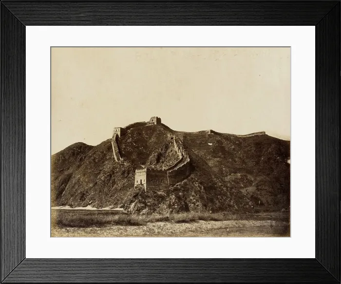 Framed Print : Portion of the Great Wall, 1860. Creator: Felice Beato Framed Print : Portion of the Great Wall, 1860. Creator: Felice Beato