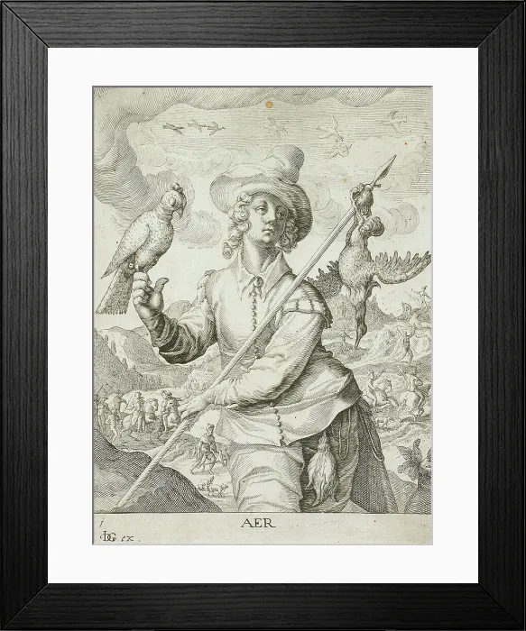 Framed Print : Air, c1588. Creator: Jacques de Gheyn II Framed Print : Air, c1588. Creator: Jacques de Gheyn II