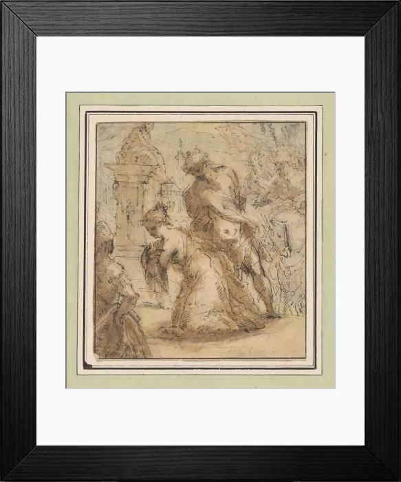 Framed Print : Decapitation of a saint (St Catherine?), 1600-1650. Creator: François Perrier Framed Print : Decapitation of a saint (St Catherine?), 1600-1650. Creator: François Perrier