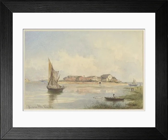 Framed Print : View of the Lagoon in Venice, 1831-1914. Creator: Franz Alt Framed Print : View of the Lagoon in Venice, 1831-1914. Creator: Franz Alt