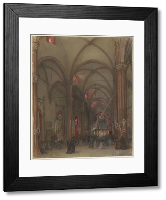 Framed Print : Interior of the Dom in Verona, 1831-1914. Creator: Franz Alt Framed Print : Interior of the Dom in Verona, 1831-1914. Creator: Franz Alt