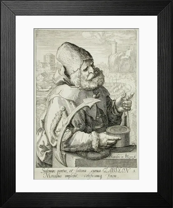Framed Print : Zebulon, c1590. Creator: Jacques de Gheyn II Framed Print : Zebulon, c1590. Creator: Jacques de Gheyn II