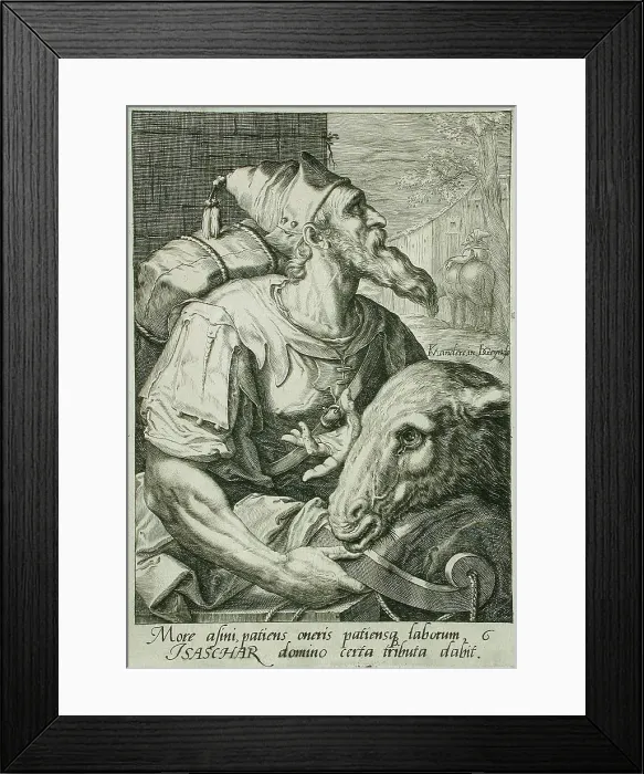 Framed Print : Issachar, c1590. Creator: Jacques de Gheyn II Framed Print : Issachar, c1590. Creator: Jacques de Gheyn II
