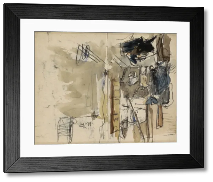 Framed Print : View of the Kalverstraat in Amsterdam near the Gerzon department store, c. 1892-1923. Creator: George Hendrik Breitner Framed Print : View of the Kalverstraat in Amsterdam near the Gerzon department store, c. 1892-1923. Creator: George Hendrik Breitner