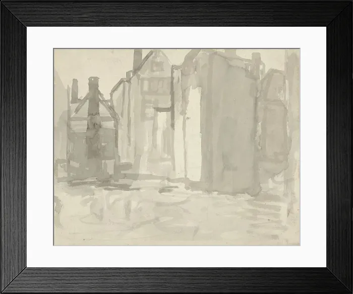 Framed Print : Construction site Sint Agnietenstraat in Amsterdam, 1903. Creator: George Hendrik Breitner Framed Print : Construction site Sint Agnietenstraat in Amsterdam, 1903. Creator: George Hendrik Breitner