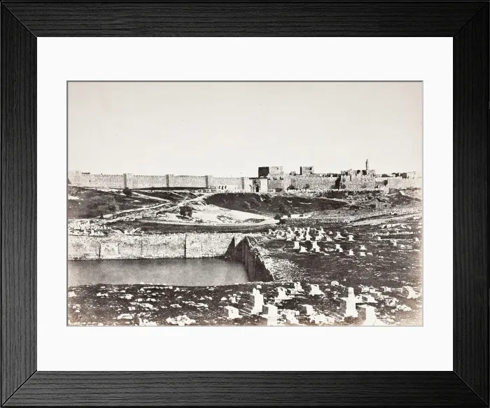 Framed Print : Jerusalem-Birket-Mamillah, Printed 1856 circa. Creator: Auguste Salzmann Framed Print : Jerusalem-Birket-Mamillah, Printed 1856 circa. Creator: Auguste Salzmann
