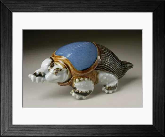 Framed Print : Nail cover in the Form of a Long-Tailed Turtle, 19th century. Creator: Unknown