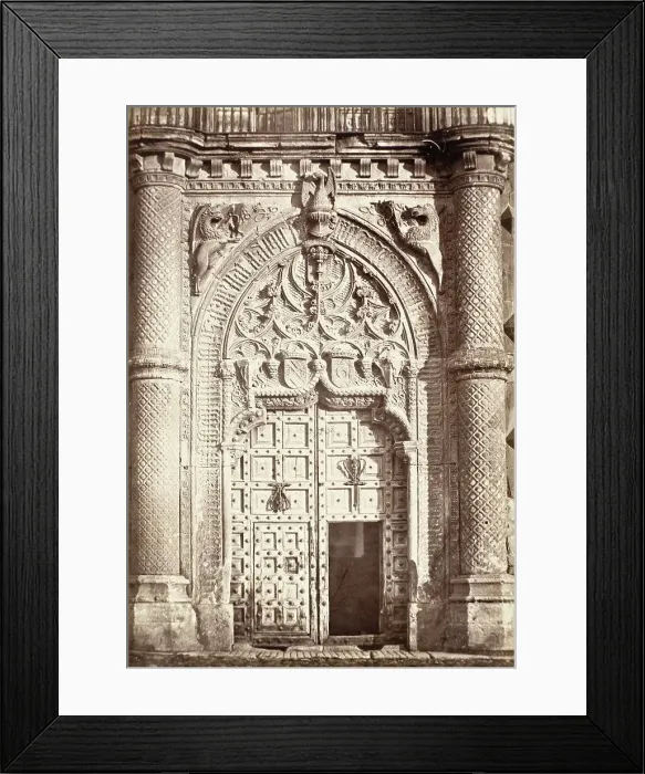 Framed Print : Portal, Mendoza Palace, Guadalajara, 1856. Creator: Charles Clifford Framed Print : Portal, Mendoza Palace, Guadalajara, 1856. Creator: Charles Clifford