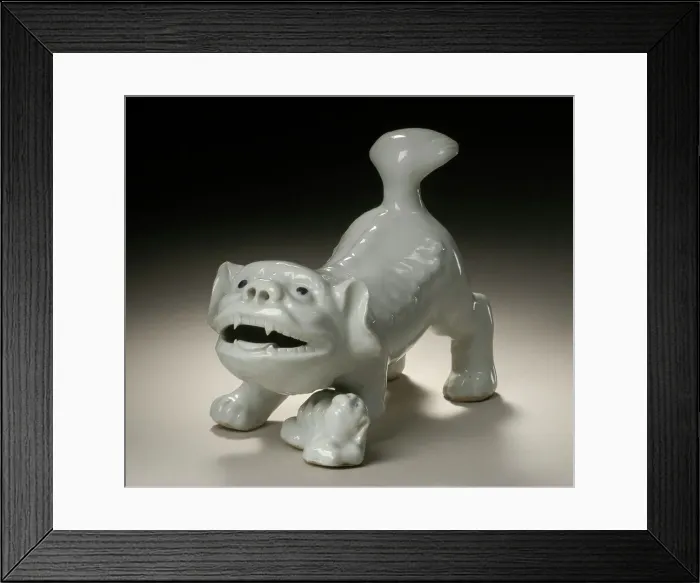 Framed Print : Okimono in the Form of a Chinese Lion and Young, 19th century. Creator: Unknown Framed Print : Okimono in the Form of a Chinese Lion and Young, 19th century. Creator: Unknown
