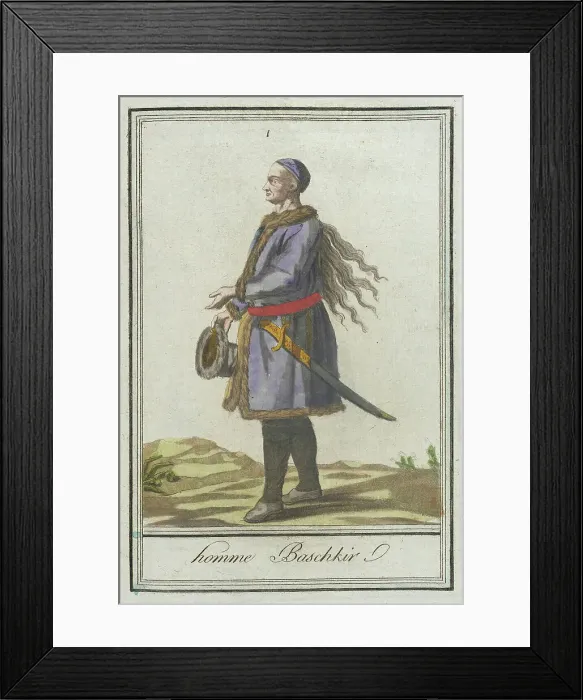 Framed Print : Costumes de Différents Pays, Homme Baschkir, c1797. Creators: Jacques Grasset de Saint-Sauveur, LF Labrousse Framed Print : Costumes de Différents Pays, Homme Baschkir, c1797. Creators: Jacques Grasset de Saint-Sauveur, LF Labrousse