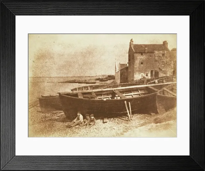 Framed Print : The Beach At Newhaven, Printed 1845. Creators: David Octavius Hill, Robert Adamson Framed Print : The Beach At Newhaven, Printed 1845. Creators: David Octavius Hill, Robert Adamson