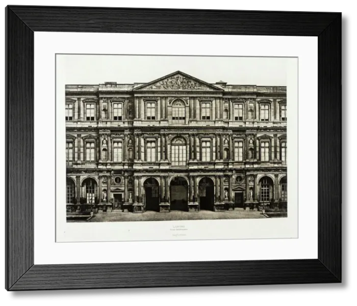 Framed Print : Louvre, cour intèrieure, c.1856. Creator: Edouard Baldus Framed Print : Louvre, cour intèrieure, c.1856. Creator: Edouard Baldus