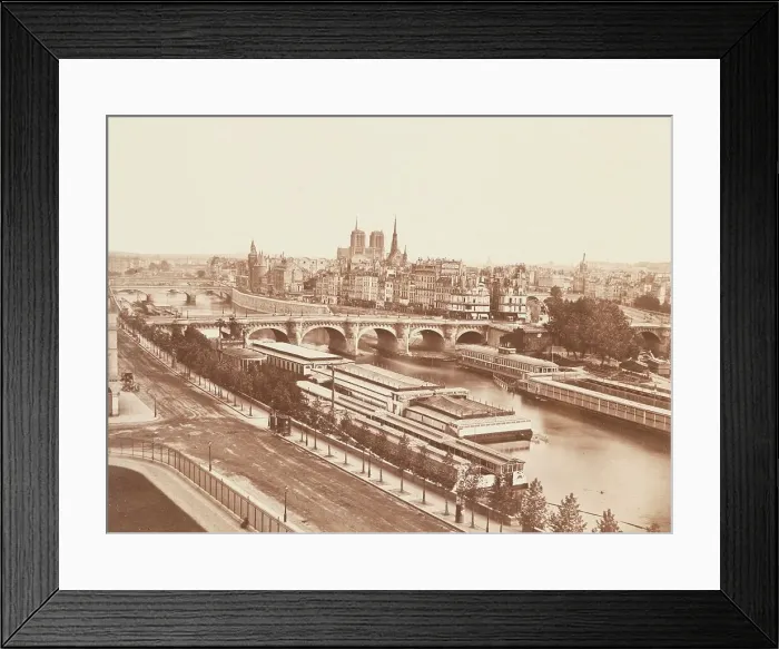 Framed Print : Paris, Panorama De La Cite, No. 52, Printed c.1850s. Creator: Edouard Baldus Framed Print : Paris, Panorama De La Cite, No. 52, Printed c.1850s. Creator: Edouard Baldus