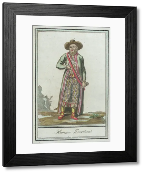 Framed Print : Costumes de Différents Pays, Homme Kourilien, c1797. Creators: Jacques Grasset de Saint-Sauveur, LF Labrousse Framed Print : Costumes de Différents Pays, Homme Kourilien, c1797. Creators: Jacques Grasset de Saint-Sauveur, LF Labrousse