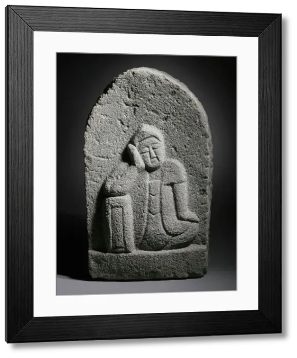 Framed Print : Ornamental Garden Stele, 19th century. Creator: Unknown Framed Print : Ornamental Garden Stele, 19th century. Creator: Unknown