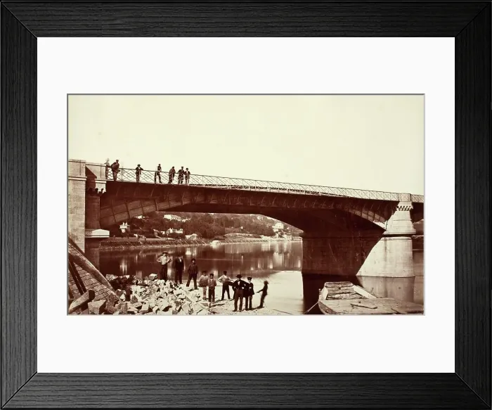 Framed Print : Bridge & Workers (Pont De La Mulatiere), Printed 1856 circa. Creator: Edouard Baldus. Bridge & Workers (Pont De La Mulatiere), Printed 1856 circa. Creator: Edouard Baldus Framed Print : Bridge & Workers (Pont De La Mulatiere), Printed 1856 circa. Creator: Edouard Baldus. Bridge & Workers (Pont De La Mulatiere), Printed 1856 circa. Creator: Edouard Baldus