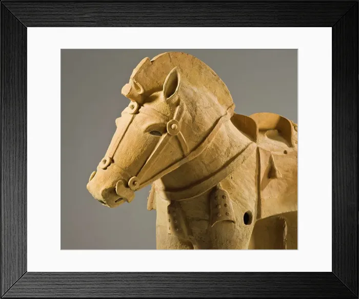 Framed Print : Haniwa Horse (image 2 of 3), 6th century AD. Creator: Unknown Framed Print : Haniwa Horse (image 2 of 3), 6th century AD. Creator: Unknown