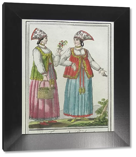 Costumes de Différents Pays, Femmes de Kaluga, c1797. Creators: Jacques Grasset de Saint-Sauveur, LF Labrousse