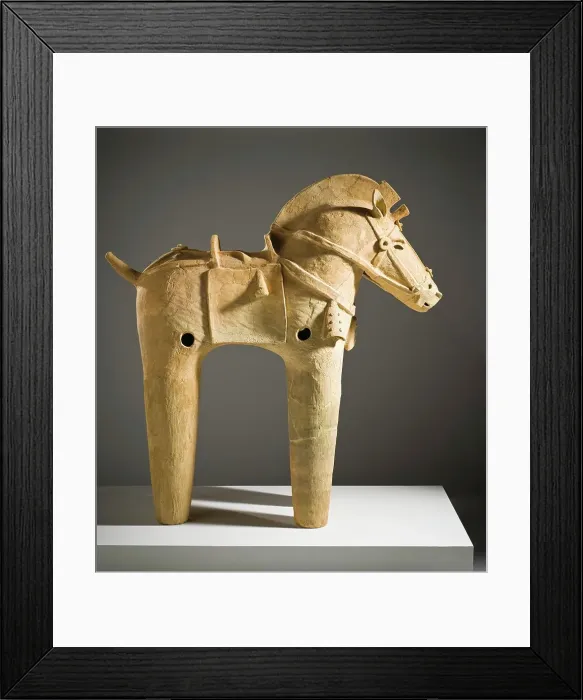 Framed Print : Haniwa Horse (image 3 of 3), 6th century AD. Creator: Unknown Framed Print : Haniwa Horse (image 3 of 3), 6th century AD. Creator: Unknown