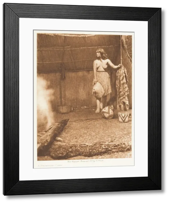 Framed Print : A Primitive Camp, 1912. Creator: Edward Sheriff Curtis Framed Print : A Primitive Camp, 1912. Creator: Edward Sheriff Curtis