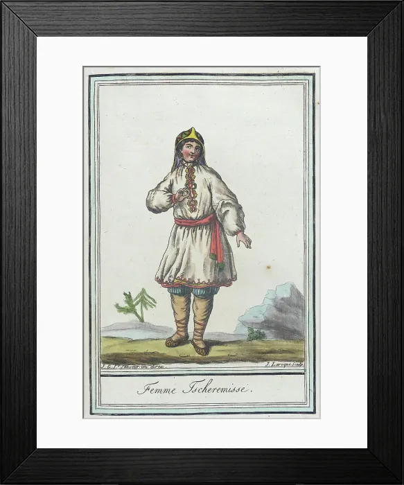 Framed Print : Costumes de Différents Pays, Femme Ischeremisse, c1797. Creators: Jacques Grasset de Saint-Sauveur, LF Labrousse Framed Print : Costumes de Différents Pays, Femme Ischeremisse, c1797. Creators: Jacques Grasset de Saint-Sauveur, LF Labrousse