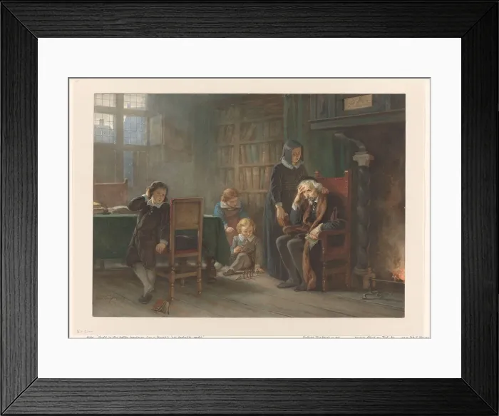 Framed Print : Vondel in his last years of life, 1869. Creator: Hendrik Albert van Trigt Framed Print : Vondel in his last years of life, 1869. Creator: Hendrik Albert van Trigt