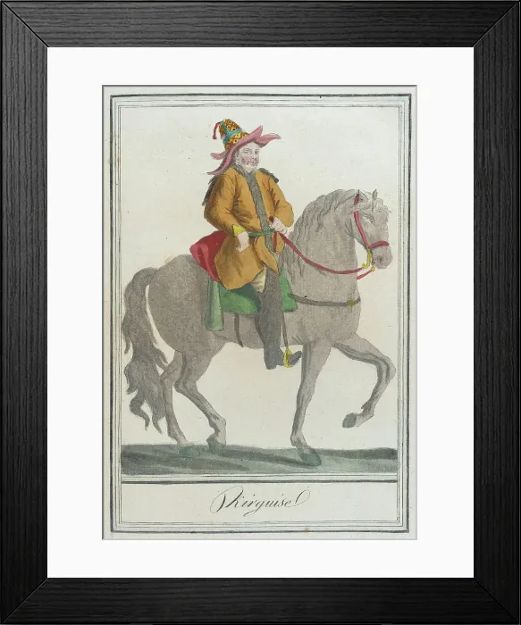 Framed Print : Costumes de Différents Pays, Kirguise, c1797. Creators: Jacques Grasset de Saint-Sauveur, LF Labrousse Framed Print : Costumes de Différents Pays, Kirguise, c1797. Creators: Jacques Grasset de Saint-Sauveur, LF Labrousse