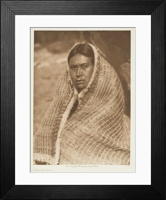 Framed Print : A Nootka Belle, 1915. Creator: Edward Sheriff Curtis Framed Print : A Nootka Belle, 1915. Creator: Edward Sheriff Curtis