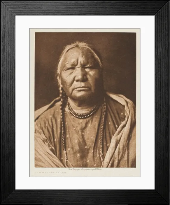 Framed Print : Cheyenne Female Type, 1911. Creator: Edward Sheriff Curtis Framed Print : Cheyenne Female Type, 1911. Creator: Edward Sheriff Curtis