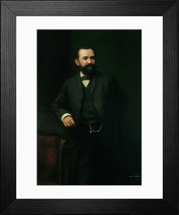 Framed Print : Portrait of Colonel Guilford Wiley Wells, c1886. Creator: Albert Jenks Framed Print : Portrait of Colonel Guilford Wiley Wells, c1886. Creator: Albert Jenks