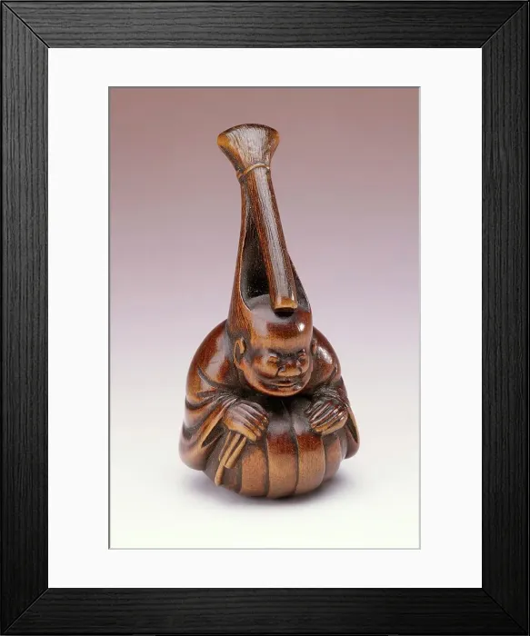 Framed Print : Man with Exaggerated Topknot, early 19th century. Creator: Unknown Framed Print : Man with Exaggerated Topknot, early 19th century. Creator: Unknown