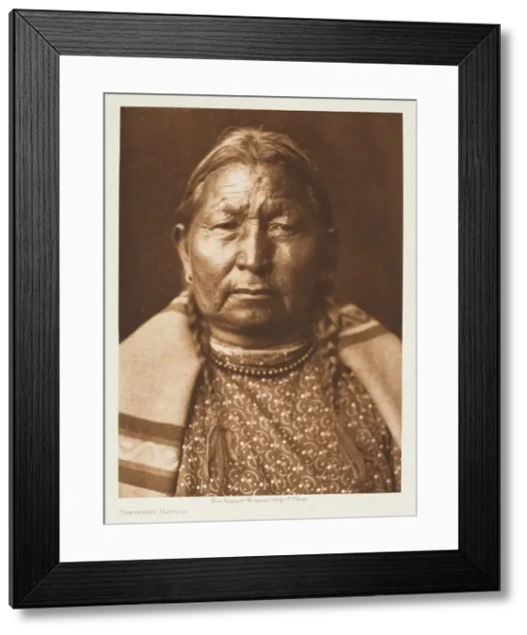 Framed Print : Cheyenne Matron, 1910. Creator: Edward Sheriff Curtis Framed Print : Cheyenne Matron, 1910. Creator: Edward Sheriff Curtis