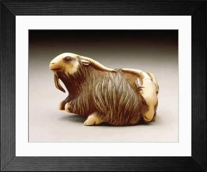Framed Print : Goat Pair, early 19th century. Creator: Unknown Framed Print : Goat Pair, early 19th century. Creator: Unknown