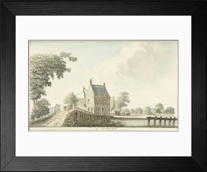 Framed Print : De Voetangel Inn on the Utrecht canal, 1782. Creator: Hendrik Tavenier Framed Print : De Voetangel Inn on the Utrecht canal, 1782. Creator: Hendrik Tavenier
