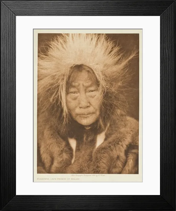 Framed Print : Koaninok, Cape Prince of Wales, 1928. Creator: Edward Sheriff Curtis Framed Print : Koaninok, Cape Prince of Wales, 1928. Creator: Edward Sheriff Curtis
