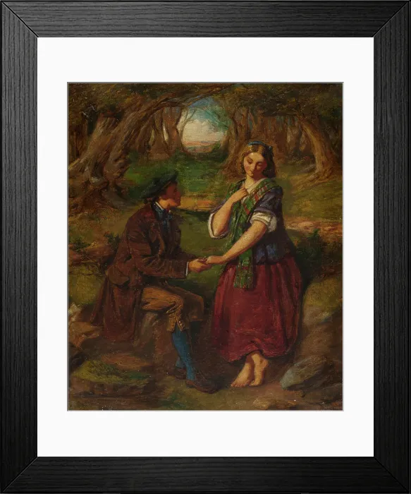 Framed Print : The Proposal, 1876. Creator: Alexander Fraser the Younger Framed Print : The Proposal, 1876. Creator: Alexander Fraser the Younger