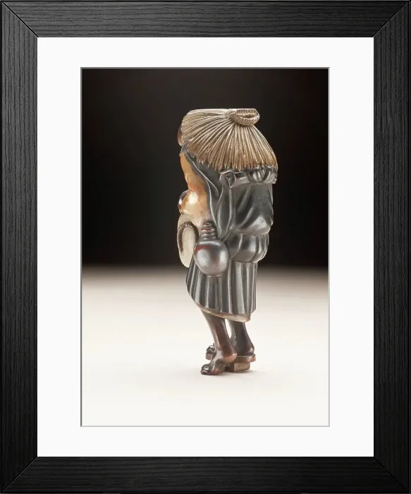 Framed Print : Drunken Buddhist Priest holding Broken Geta (image 2 of 2), Early to mid-19th century. Creator: Unknown Framed Print : Drunken Buddhist Priest holding Broken Geta (image 2 of 2), Early to mid-19th century. Creator: Unknown