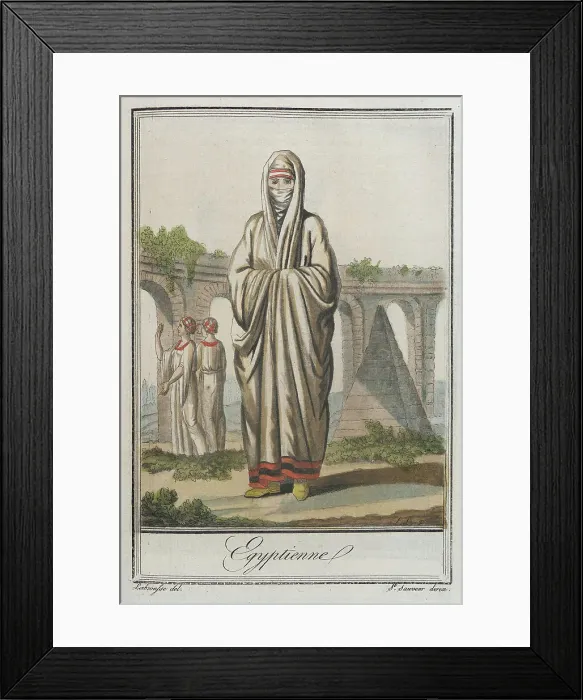 Framed Print : Costumes de Différent Pays, Egyptienne, c1797. Creators: Jacques Grasset de Saint-Sauveur, LF Labrousse Framed Print : Costumes de Différent Pays, Egyptienne, c1797. Creators: Jacques Grasset de Saint-Sauveur, LF Labrousse