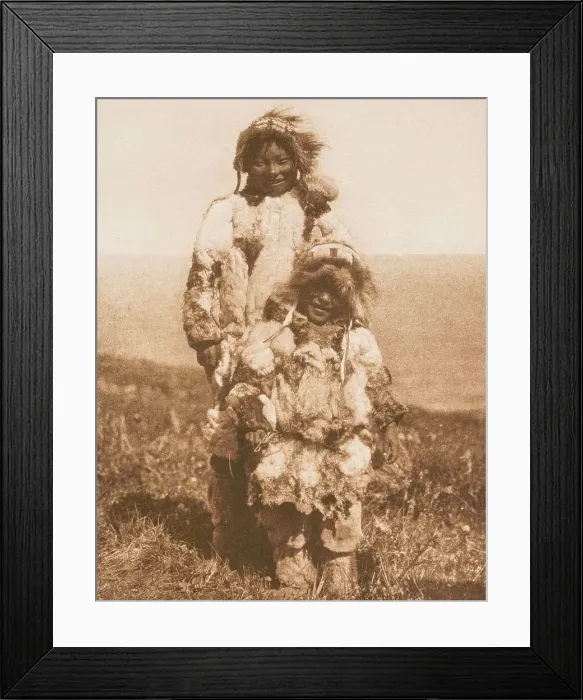 Framed Print : Duck-Skin Parkas, Nunivak, 1928. Creator: Edward Sheriff Curtis Framed Print : Duck-Skin Parkas, Nunivak, 1928. Creator: Edward Sheriff Curtis