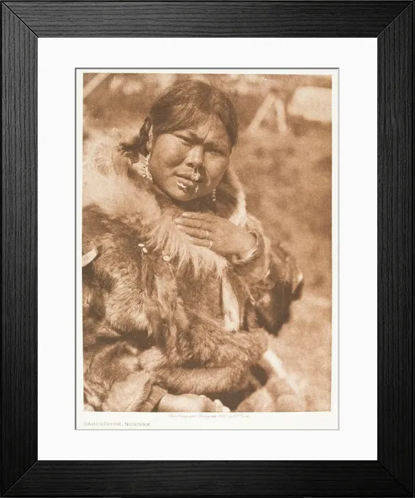 Framed Print : Dahchihtok, Nunivak, 1928. Creator: Edward Sheriff Curtis