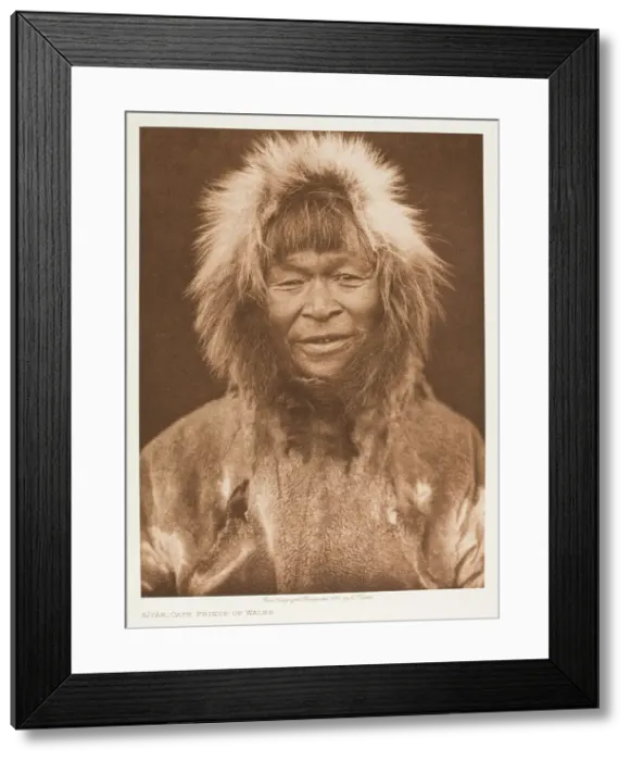 Framed Print : Aiyak, Cape Prince of Wales, 1928. Creator: Edward Sheriff Curtis