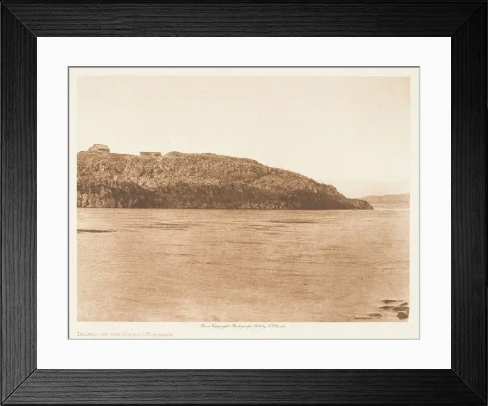 Framed Print : Island of the Dead Wisham, From The North American Indian by Edward S. Curtis. 1909. Creator: Edward Sheriff Curtis Framed Print : Island of the Dead Wisham, From The North American Indian by Edward S. Curtis. 1909. Creator: Edward Sheriff Curtis