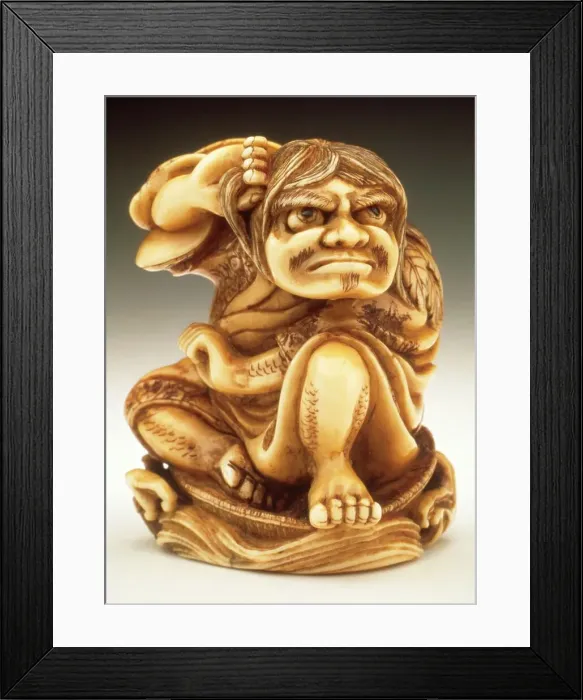Framed Print : Daoist Immortal Riding Hat on Waves, Late 18th-early 19th century. Creator: Unknown Framed Print : Daoist Immortal Riding Hat on Waves, Late 18th-early 19th century. Creator: Unknown