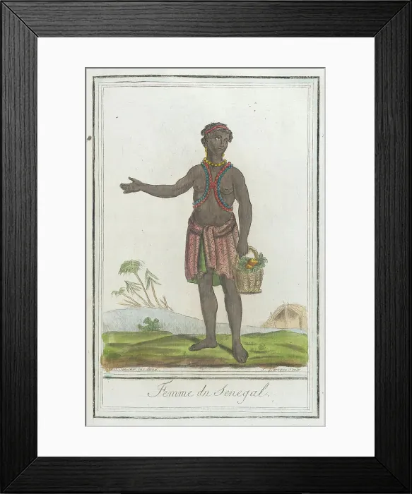 Framed Print : Costumes de Différents Pays, Femme du Senegal, c1797. Creators: Jacques Grasset de Saint-Sauveur, LF Labrousse Framed Print : Costumes de Différents Pays, Femme du Senegal, c1797. Creators: Jacques Grasset de Saint-Sauveur, LF Labrousse