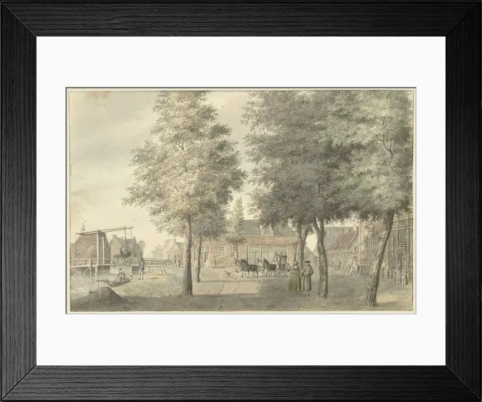 Framed Print : Square in the village of Zuilen, 1757-1822. Creator: Hermanus Petrus Schouten Framed Print : Square in the village of Zuilen, 1757-1822. Creator: Hermanus Petrus Schouten