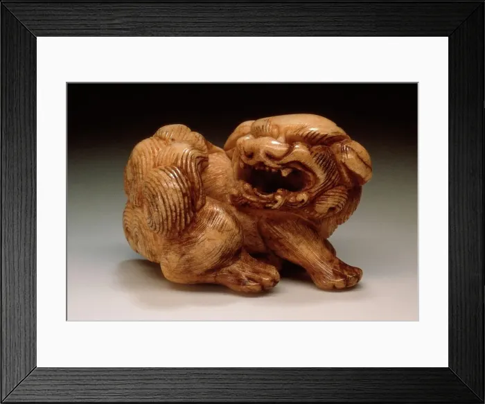 Framed Print : Chinese Lion, Late 18th-early 19th century. Creator: Unknown Framed Print : Chinese Lion, Late 18th-early 19th century. Creator: Unknown