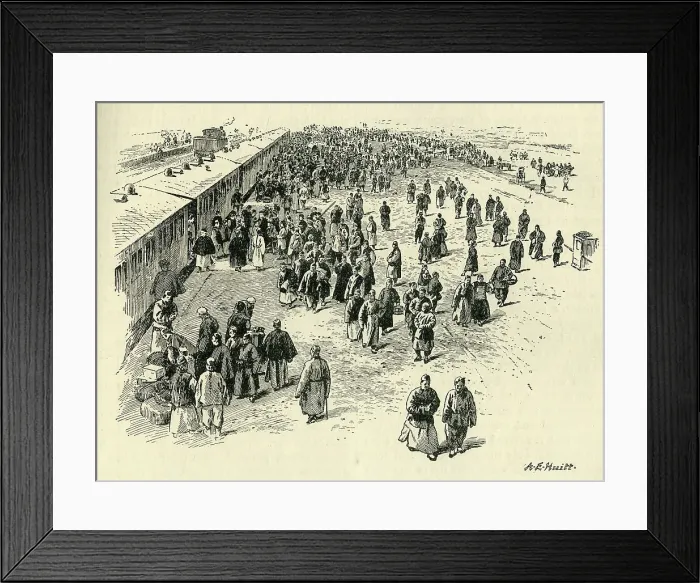 Framed Print : Tientsin Railway Station, c1900. Creator: A.E. Huitt Framed Print : Tientsin Railway Station, c1900. Creator: A.E. Huitt