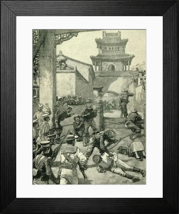 Framed Print : The War In China: The Fighting at Tientsin, July 1900, (c1900). Creator: H.M.P Framed Print : The War In China: The Fighting at Tientsin, July 1900, (c1900). Creator: H.M.P