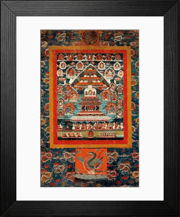 Framed Print : Commemoration Thangka for Bhimaratha Rite, between c1850 and c1875. Creator: Anon Framed Print : Commemoration Thangka for Bhimaratha Rite, between c1850 and c1875. Creator: Anon