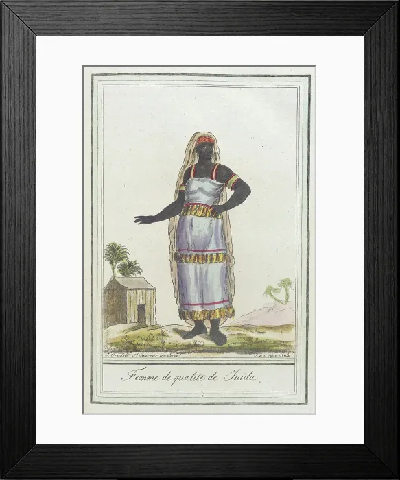 Framed Print : Costumes de Différents Pays, Femme de Qualitéde Guida, c1797. Creators: Jacques Grasset de Saint-Sauveur, LF Labrousse Framed Print : Costumes de Différents Pays, Femme de Qualitéde Guida, c1797. Creators: Jacques Grasset de Saint-Sauveur, LF Labrousse